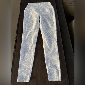 White Y2K Zebra Print Women Leggings size S